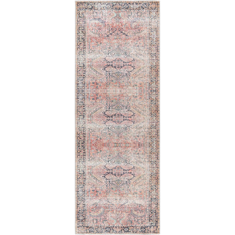 Livabliss Idir Traditional Medallion Machine Washable Area Rug