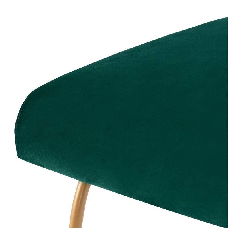SAFAVIEH Godi Emerald/Gold Side Chair (Set of 2) - 18.8" W x 24.5" L x 34" H - 19Wx25Dx34H