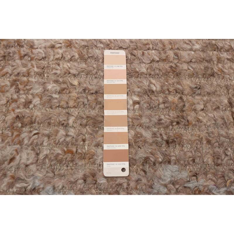 ECARPETGALLERY Hand-knotted Tangier Brown Wool Rug - 8'1 x 10'1