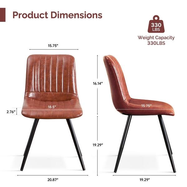 dimension image slide 4 of 8, HOMYKA Modern Dining Chairs with Thick Cushions Set of 6