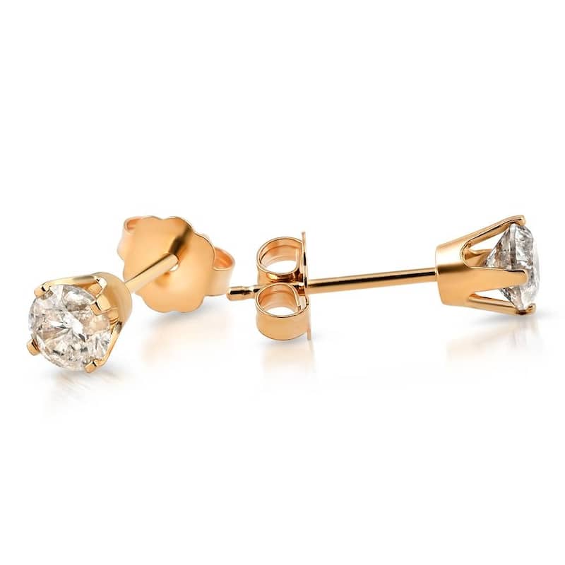 1/2ct Diamond Studs Yellow Gold