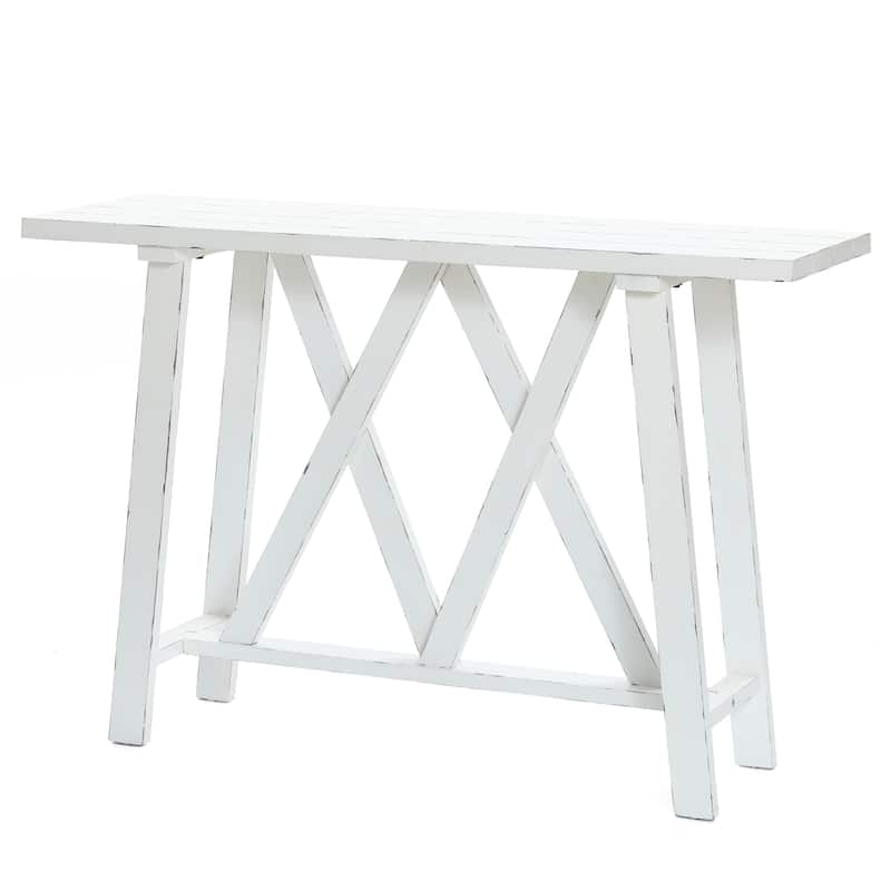 Farmhouse White Console and Entry Table - 32.5" H x 47.9" W x 15" D