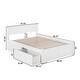 preview thumbnail 9 of 8, Orlando Full Platform Bed with Footboard & 2 Storage Drawers in White