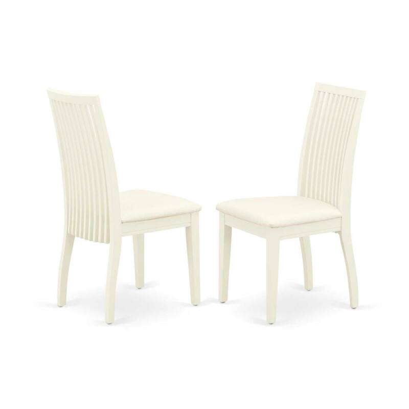 Rustic Dinette Set 7 Piece - Kitchen Table with Leaf & 6 Linen Chairs - 84