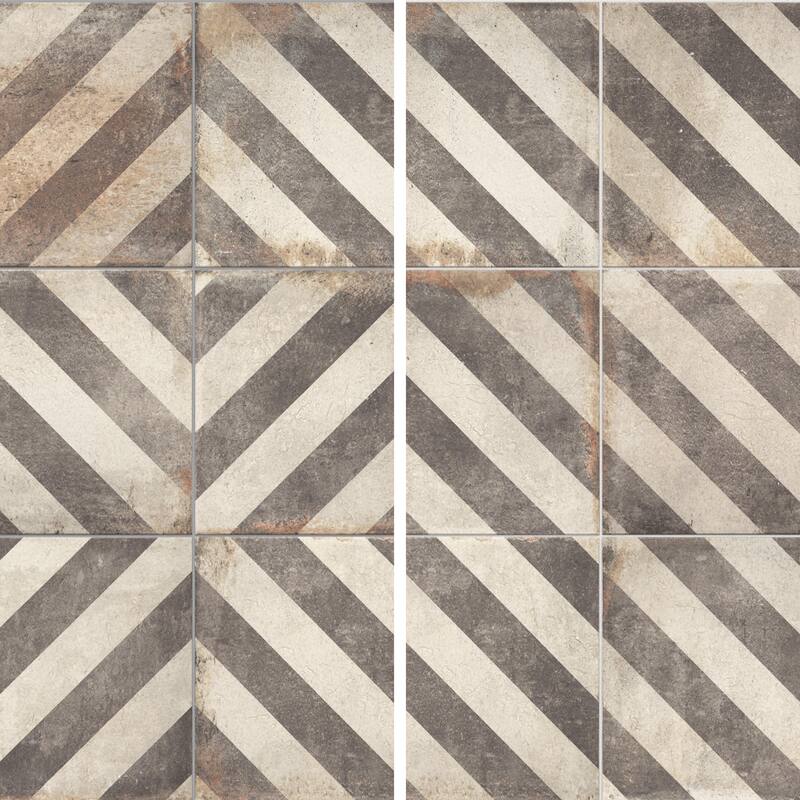 Merola Tile D'Anticatto Decor Obliqua 8-3/4" x 8-3/4" Porcelain Floor and Wall Tile