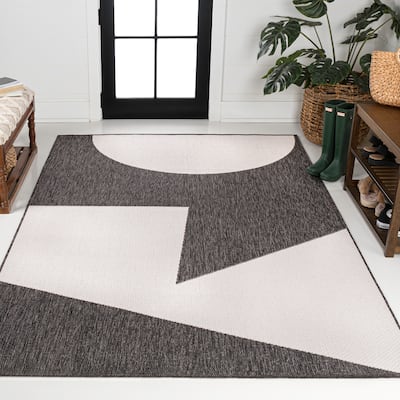 JONATHAN Y Lucian Modern Geometric Abstract Two-Tone Area Rug