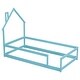 preview thumbnail 43 of 64, Twin Size Wood House-Shaped Headboard Floor Bed with Fences