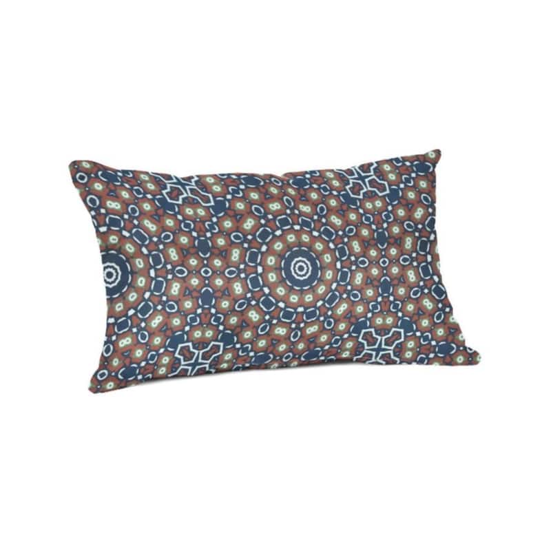 Casual Cushion Medallion 1 Piece Indoor/Outdoor Square Throw Pillow, 18"W x 18"L - 19x12