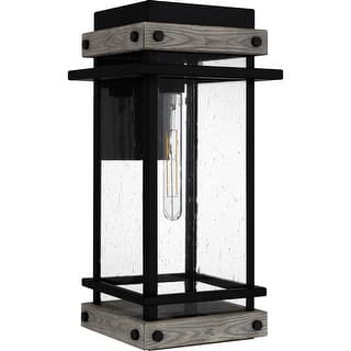 Matte Black One Light Outdoor Wall Mount from the Strader Collection