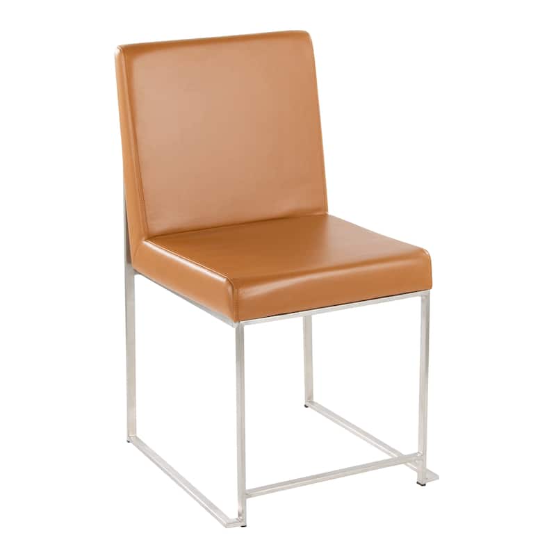 Silver Orchid Forrest High Back Stainless Steel Dining Chair (Set of 2)