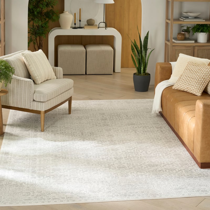 Nourison Grace Indoor only Persian Area Rug - Grey - 5'3" x 7'3"