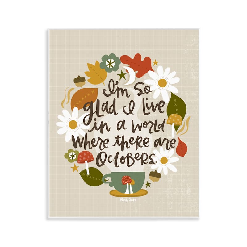 Stupell A World Where There Are Octobers Wall Plaque Art Design By Mandy Ford Art + Illustration - 11 x 14