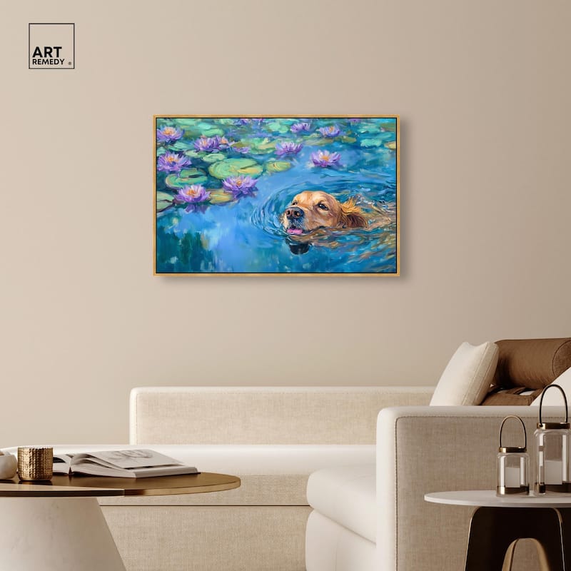Watery Wag II Canvas by Art Remedy
