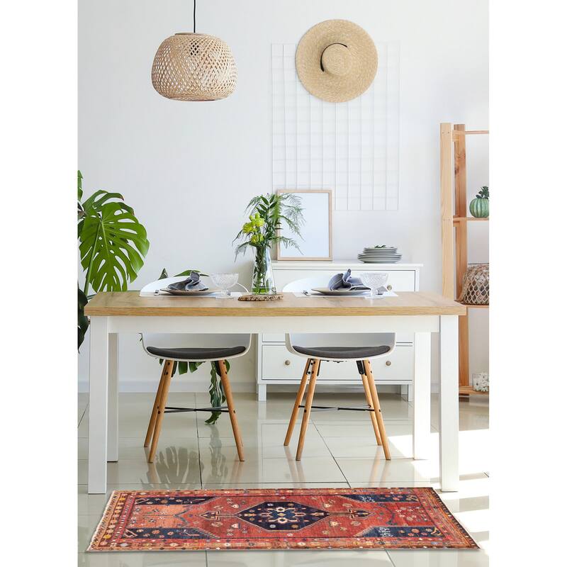 ECARPETGALLERY Hand-knotted Konya Anatolian Dark Red Wool Rug - 4'0 x 7'9