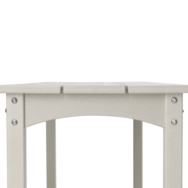 Laguna Hdpe All Weather Outdoor Patio Two Shelf Table