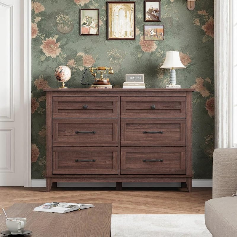 47" Wide Drawer Dresser, with Storage Freestanding - Brown