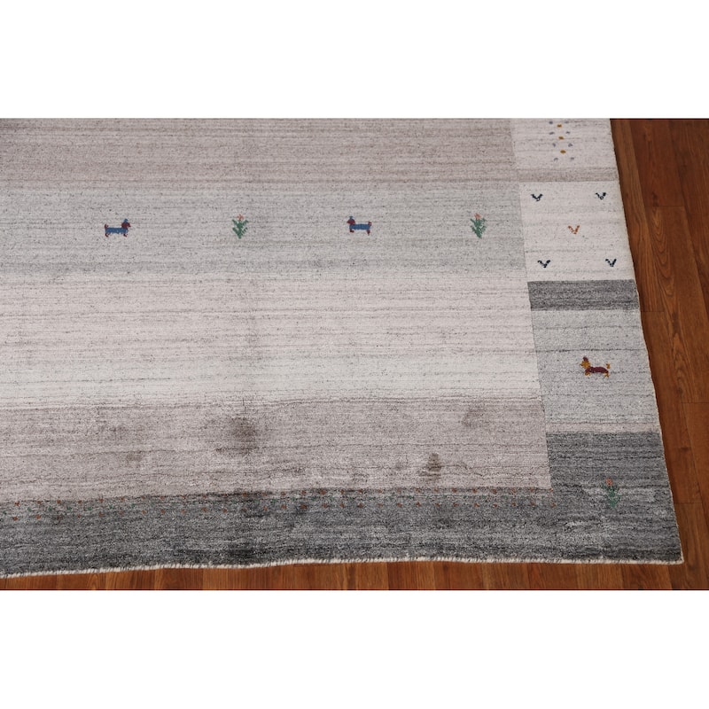 Bege Tribal Gabbeh Indian Area Rug Handmade Wool Carpet - 5'3" x 7'7"