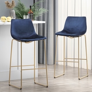 Cedric Faux Leather Barstools (Set of 2) by Christopher Knight Home