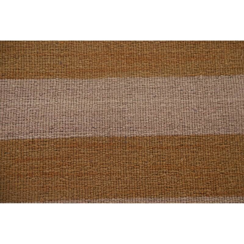 Striped Modern Gabbeh Area Rug Handmade Wool Carpet - 6'5" x 10'1"