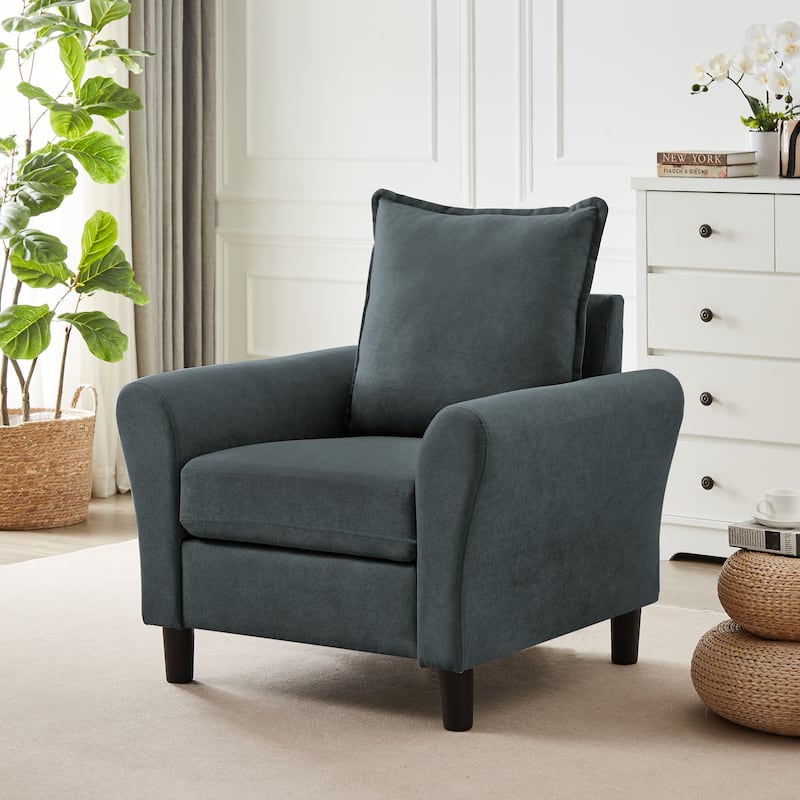 Modern Accent Chair Comfy Upholstered Armchair for Living Room