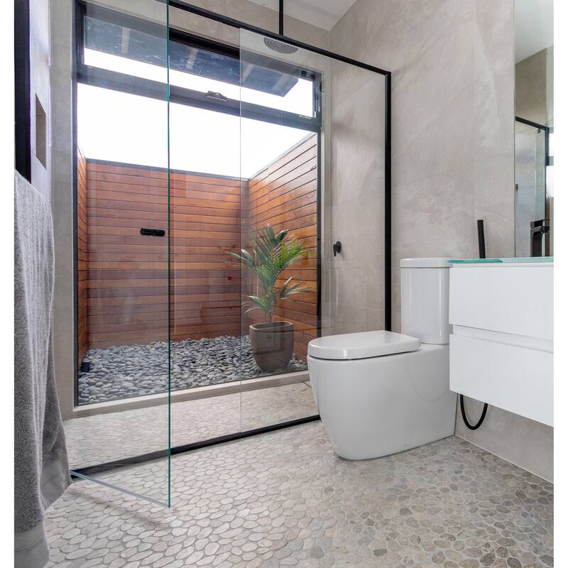 Coin Marble 11 in. x 11 in. Marble Mesh-Mounted Mosaic Wall and Floor Tile