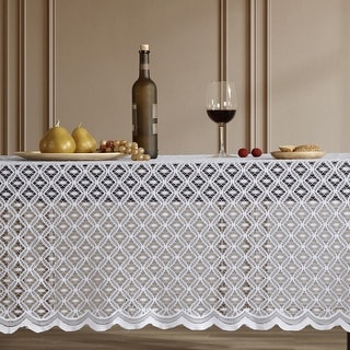 Home & Linens Aileen Lace Fabric Tablecloth for Rectangle & Round ...