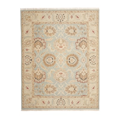 Blue/Beige Soumak Flatweave Area Rug
