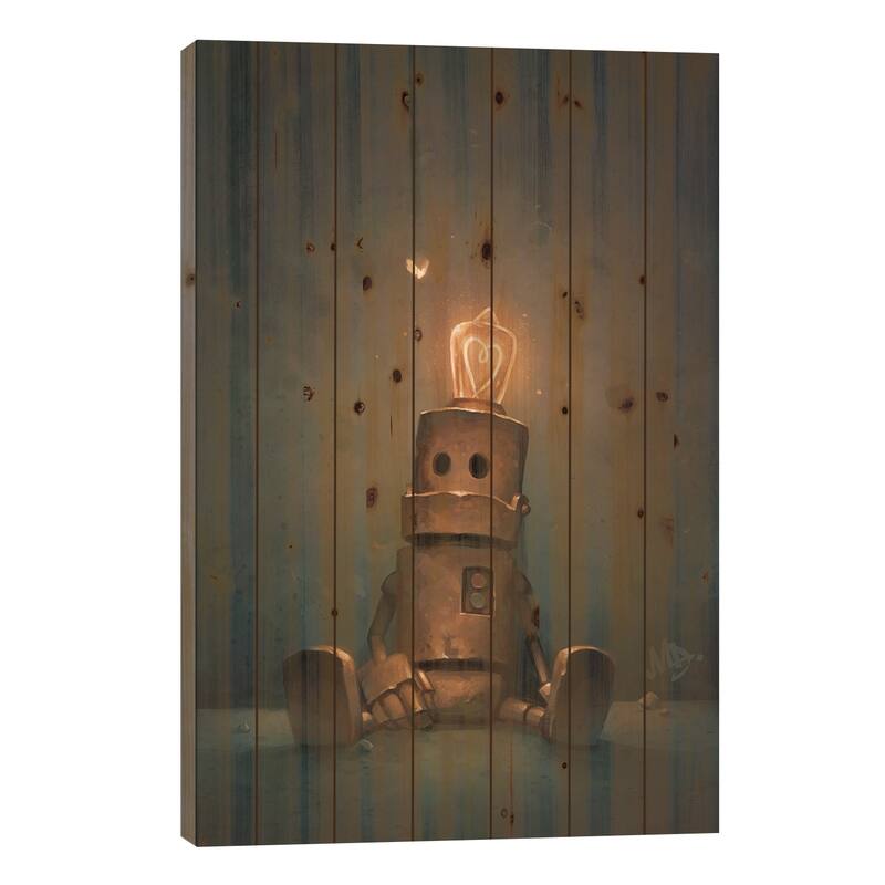 Patience Print On Wood by Matt Dixon - Multi-Color - 26x18x1.5