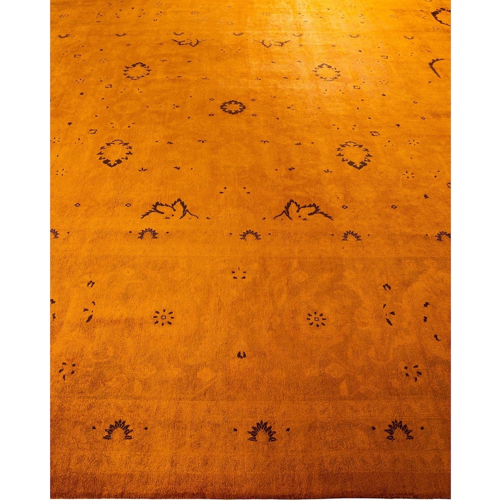 Fine Vibrance, One-of-a-Kind Hand-Knotted Area Rug - Orange, 10' 3" x 14' 3" - 10' 3" x 14' 3"