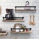preview thumbnail 2 of 15, Floating Shelves with Towel Bar Wall Mounted 3pcs