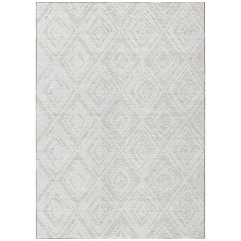 Machine Washable Indoor/ Outdoor Chantille Diamonds Ombre Rug