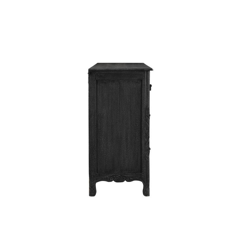 Florence Floral Carved Wood 7-Drawer Dresser
