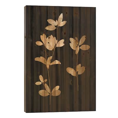 Golden Nature IV Print On Wood by Kate Bennett - Multi-Color