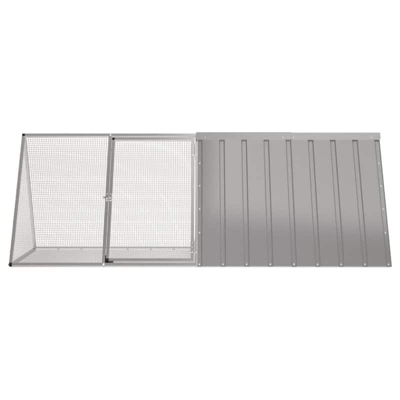 vidaXL Rabbit Cage Rabbit Hutch Garden Small Animal Cage Galvanized Steel