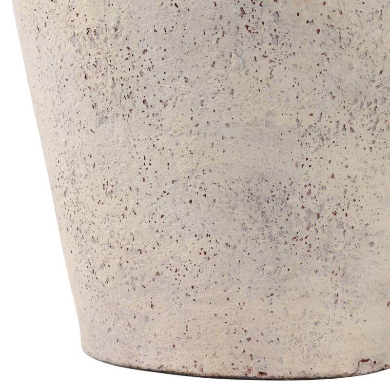 Decorative Vase - Ivory Pottery Rustic Matte Finish, 24"