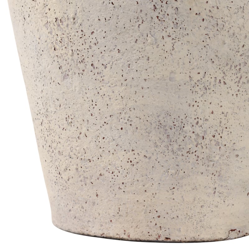 Terracotta Vase Rustic Matte Decorative Accent for Home - 25" White