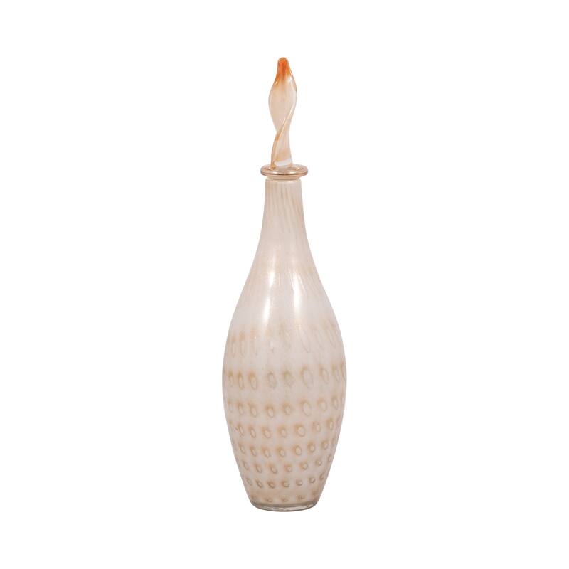 Sagebrook Home Meira Leaf Topper Glass Vase - Exquisite Design for Modern Homes - Durable & Elegant Decor