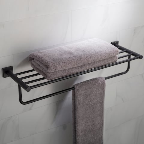 KRAUS Ventus Bathroom Shelf with Towel Bar