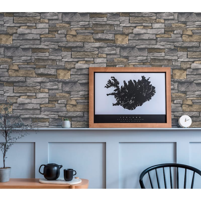 Galerie Wallcoverings Bricks and More Collection Sandstone Splendour Motif Matte Finish Vinyl on Non-woven Wallpaper Roll
