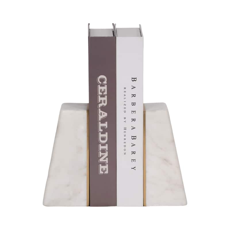 Sagebrook Home Stone Marble Bookends Stone Marble