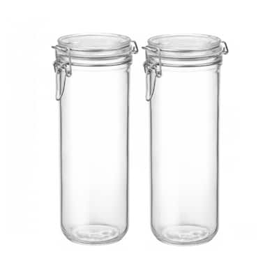 Bormioli Rocco Set of 2 Fido Cylinder Jars