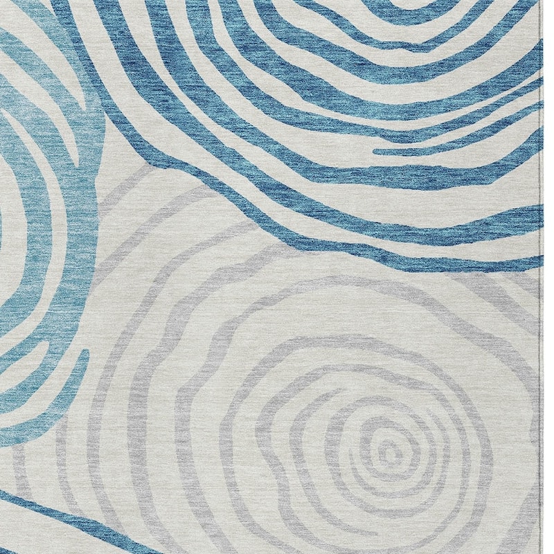 HomeRoots Abstract Transitional Rectangle Outdoor Rug