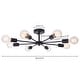 preview thumbnail 21 of 71, Modern Vintage Glam Metal Sputnik Semi - Flush Mount Ceiling Light