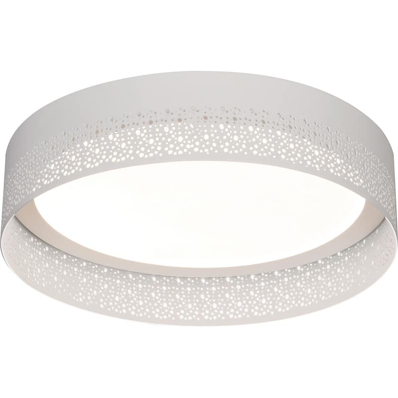 Ash 12-inch White LED Flush Mount, White Acrylic Shade - N/A