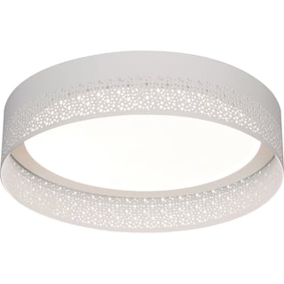 Ash 12-inch White LED Flush Mount, White Acrylic Shade