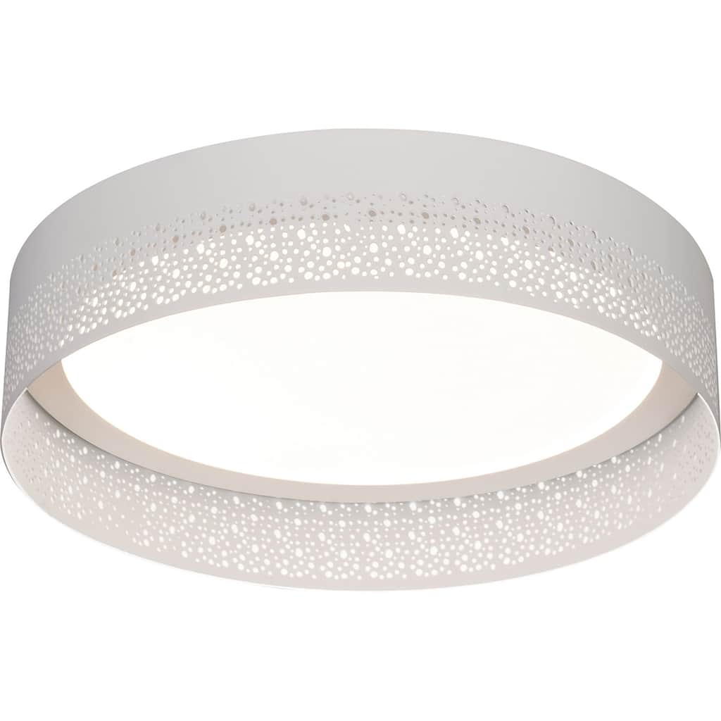 Ash 12-inch White LED Flush Mount, White Acrylic Shade