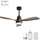 preview thumbnail 84 of 97, Sofucor 48/52 Inch Wood Ceiling Fan with Light and Remote/Smart App Voice Control, Dimmable Lights Included 48-Smart(Remote+APP+Voice Control) - Black with Walnut Blades