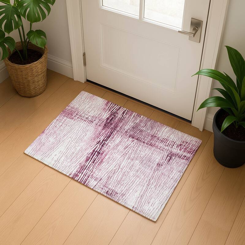 Premium Washable Super Soft Modern Ombre Mayfield Rug - Blush - 1'8" x 2'6"