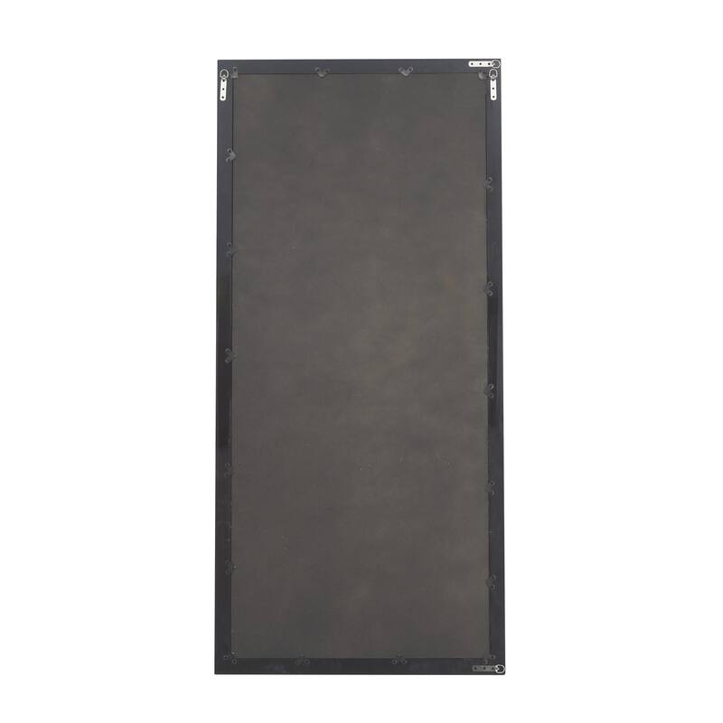 Black Wooden Room Wall Mirror