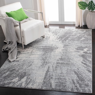 SAFAVIEH Tulum Avdotja Modern Abstract Burst Rug - Ivory/Grey - 4' x 6'